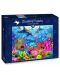 Puzzle Bluebird de 1000 piese - Recif de corali cu delfini - 1t