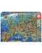 Puzzle Educa de 500 de piese - O harta neobisnuita a Europei - 1t
