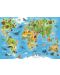 Puzzle Educa de 150 piese - Animals World Map - 2t