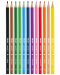 Creioane acuarele colorate Milan - Triangular, 12 culori + pensula - 2t