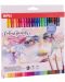 Creioane colroate aquarele Apli - 24 culori + pensula - 1t