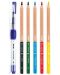 Creioane colorate acuarela Milan - 3.5 mm, 5 culori + pensula - 2t