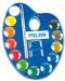 Vopsele acuarele in paleta Milan - Ф25 mm, 12 culori + pensula - 1t