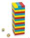 Turn colorat de echilibru Jenga cu zaruri Andreu toys - 1t