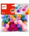 Pompoane pufoase  colorate APLI - 50 de bucati - 1t