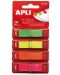 Notite index APLI - 4 culori neon, 12 х 45 mm, 160 bucati - 1t