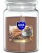 Lumânare parfumată într-un borcan Bispol Aura - Cinnamon-Cloves, 500 g - 1t