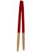 Cârlige de bambus Pebbly - 24 cm, roșu - 2t