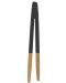 Cârlige de bambus Pebbly - 24 cm, negru - 2t