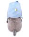 Jucarie de plus Budi Basa - Pisoi Basik bebe cu caciula si brad  din paiete, 20 cm - 4t