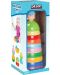 Inele pentru copii Pilsan - Piramidă de culori, 10 bucăți - 4t