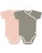 Body pentru copii Lassig - 62-68 cm, 3-6 luni, roz-verde, 2 buc. - 1t