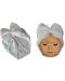 Căciulița pentru bebeluși tip turban NewWorld - Albă cu stele - 1t