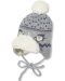 Căciulă de iarnă pentru bebeluși Sterntaler - La pinguini, 47 cm, 9-12 luni, gri - 1t