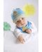 Pălărie pentru bebeluși cu protecție UV 50+ Sterntaler - Pui de leu, 35 cm, 1-2 luni, albastră - 2t