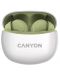 Casti wireless Canyon - TWS5, albe/verde - 2t