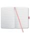 Carnețel cu coperta tare Sigel Jolie Format A6 - Salmon Pink, căptușite pagini - 3t