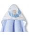Interbaby Baby Towel - Bear Sleeping Blue, 100 x 100 cm - 2t