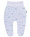 Pantaloni cu botoşei cu imprimeu albastru Bio Baby - Bumbac organic, 86 cm, 12-18 luni - 1t