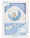 Interbaby Baby Towel - Bear Sleeping Blue, 100 x 100 cm - 3t