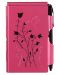Carnețel„ Troika Flip Notes - Raspberry Hummingbird, cu carcasa metalica si stilou - 1t