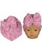 Căciulița pentru bebeluși tip turban NewWorld - Roz cu iepurași - 1t