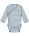 Body cu dungi pentru bebeluși Bio Baby - Bumbac organic, 74 cm, 6-9 luni, albastru - 1t