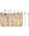 BH Cosmetics Set de pensule pentru machiaj Travel Series, cu geantă, 7 bucăți - 1t