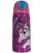 Sticlă de apă Graffiti Unicorn - Believe in Unicorn, cu pai, 500 ml - 1t