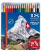 Creioane acuarele colorate Caran d'Ache Prismalo – 18 culori - 1t