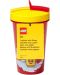 Pahar cu pai Lego Iconic - Girl, 500 ml, roșu - 2t