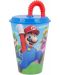 Pahar cu pai Stor - Super Mario, 430 ml - 1t