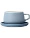 Ceașcă de ceai cu farfurioară Viva Scandinavia - Classic Hazy Blue, 250 ml - 1t