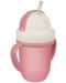Canpol Cup with Flip-top straw Matte Pastels, 210ml, roz - 3t