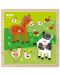 Puzzle din lemn cu manere APLI Kids - Animale la ferma - 1t