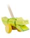 Jucărie de împins din lemn Orange Tree Toys - Jungle Animals, Crocodil - 2t