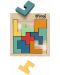Mini Puzzle din lemn Pino, 11 piese, culori pastelate - 2t