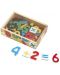 Set din lemn Melissa & Doug - Cifre magnetice in cutie - 2t