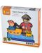 Puzzle magnetic din lemn  Viga - Piratii - 5t