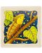 Puzzle din lemn multistrat Goki - Caterpillar - 3t