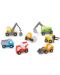 Jucării din lemn Melissa & Doug - Masini de constructii, 7 buc - 2t