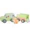 Set de joaca din lemn  Orange Tree Toys - Căruță de fermă cu cal - 1t