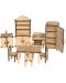 Set de asamblat din lemn Woody - Mobilier pentru papusi, 346 piese - 2t