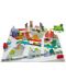 Set de constructie din lemn Janod - 60 piese + puzzle Oras - 4t