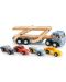 Set de jucării din lemn Tender Leaf Toys - Autobuz cu 4 mașini - 3t