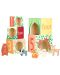 Cuburi din lemn Orange Tree Toys - Animale din pădure - 1t
