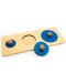 Puzzle din lemn cu cercuri albastre Smart Baby - 2t
