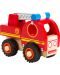 Jucarie din lemn Small Foot - Camion de pompiere, rosie - 1t