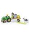 Set din lemn Viga - Tractor cu fermier și animale - 1t