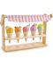 Jucărie din lemn Tender Leaf Toys - Stand de înghețată, zâmbete și conuri - 1t